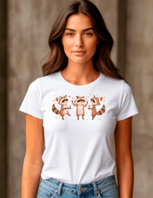 Футболка с принтом енота