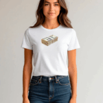 Белая футболка с принтом «Пачка долларов»: Твой символ стиля и успеха