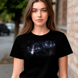 Футболка черная женская звезды и космос