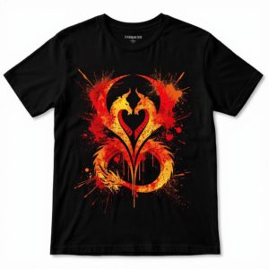 Черная футболка с принтом женская